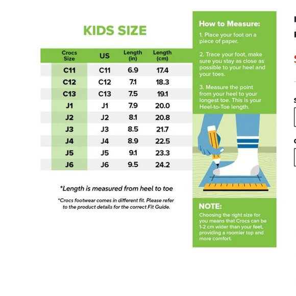 CROCS Kids' Fleece Lined Green and Red Mickey & Minnie Holiday Clogs NWT Size J3 - Picture 6 of 6